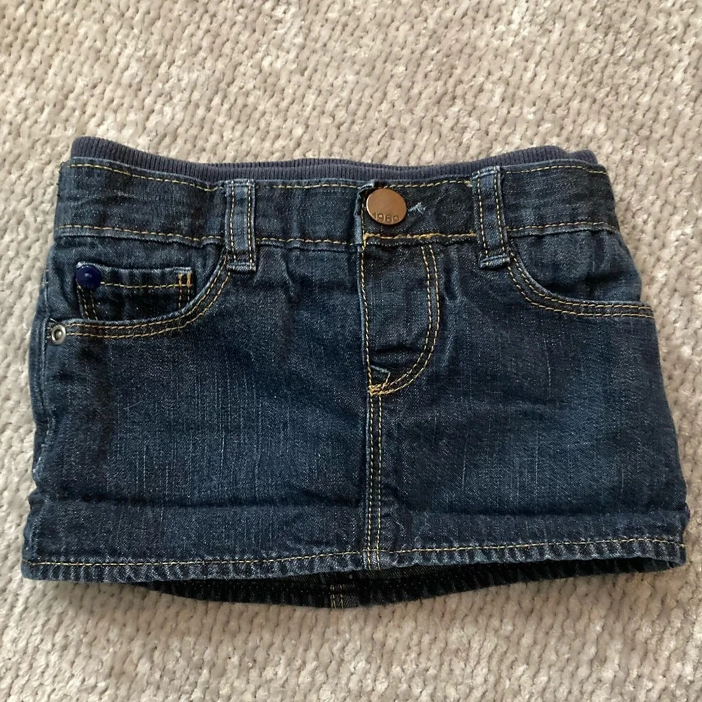 GAP Baby Denim‎ Skirt With Attached Polka Dot Bloomers 6–12 Months